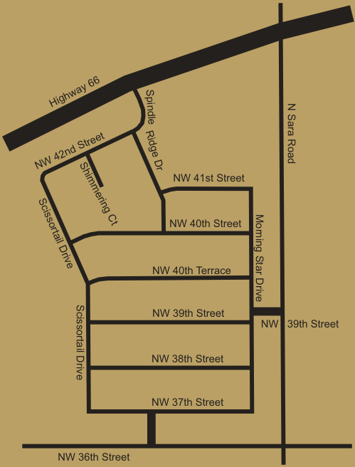 Basic map of the neighborhood streets.